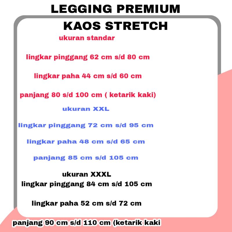 LEGGING KAOS PREMIUM PANJANG WANITA JUMBO legging kaos panjang stretch wanita besar bigsize premium legging kaos dalaman Daleman legging import wanita fashion perempuan cewek cewe terbaru terkini nyaman skinny