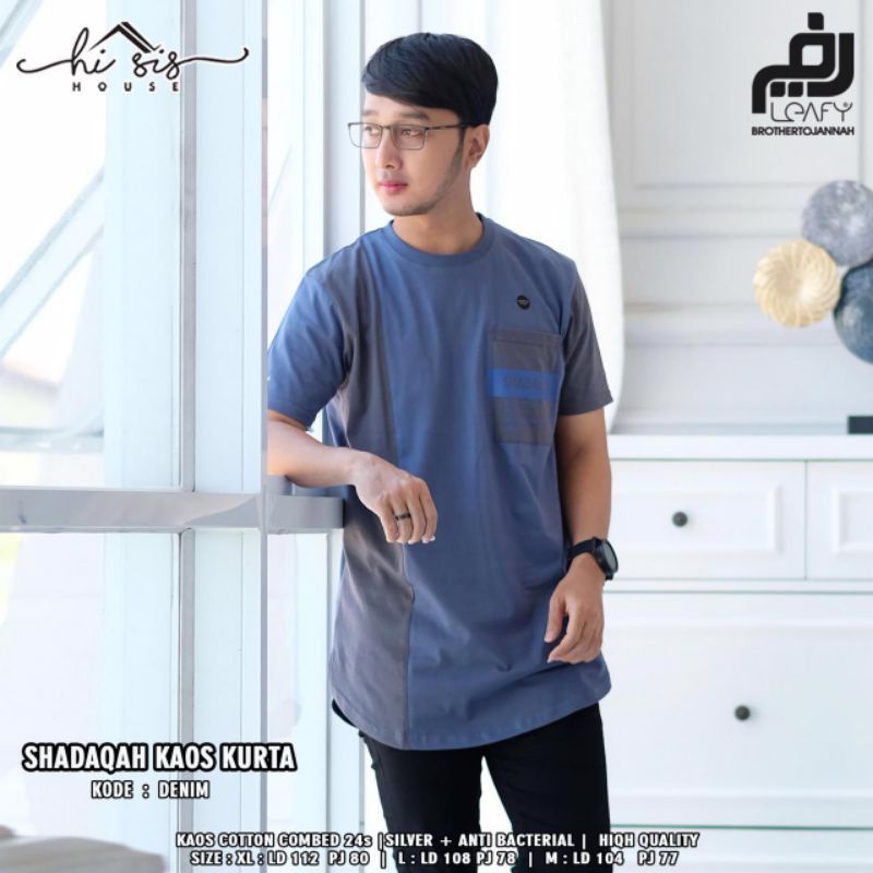 BAJU KAOS KURTA LENGAN PENDEK ORIGINAL TERBARU LEAFY