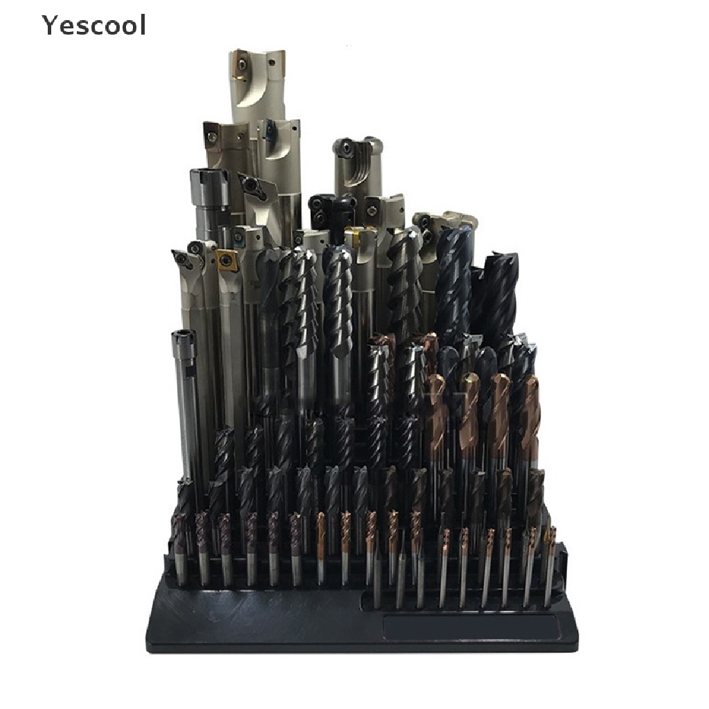 Yescool Black Drill Bit Storage Box Milling Cutter Drill Finishing Holder Organizer Case .