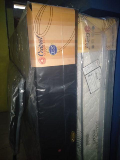 Springbed Central Deluxe Plus Pocket Spring Fullset Kasur, Divan, Sandaran