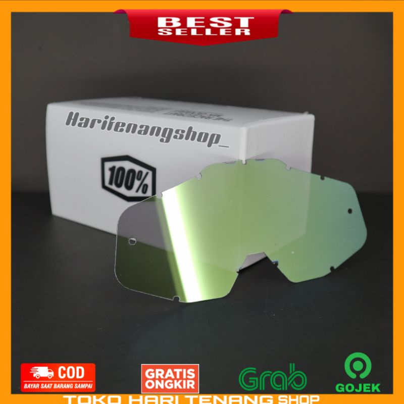 LENSA GOGGLE 100%/KACA GOGGLE 100%/LENSA KACAMATA GOGGLE 100%