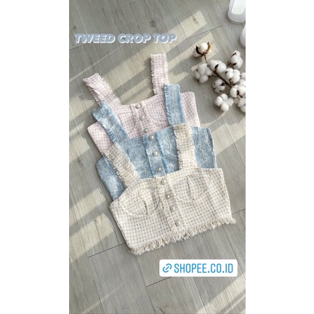 TWEED CROP TOP