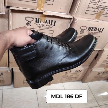 Sepatu Kulit PDH Pria boots Polri TNI security guard PNS sepatu kerja formal tampil lebih keren