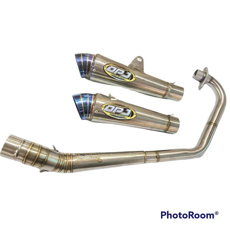 knalpot dpj corong blue leher paten Cb gl MP Tiger fu MX Vixion Kusus leher paten