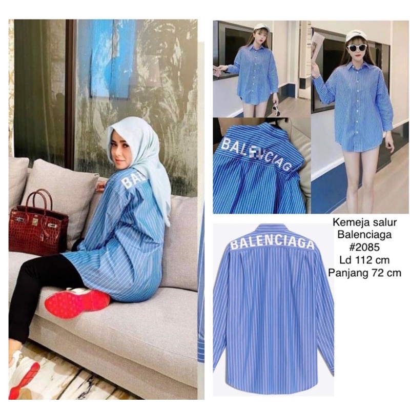 Kemeja Salur Balenciaga