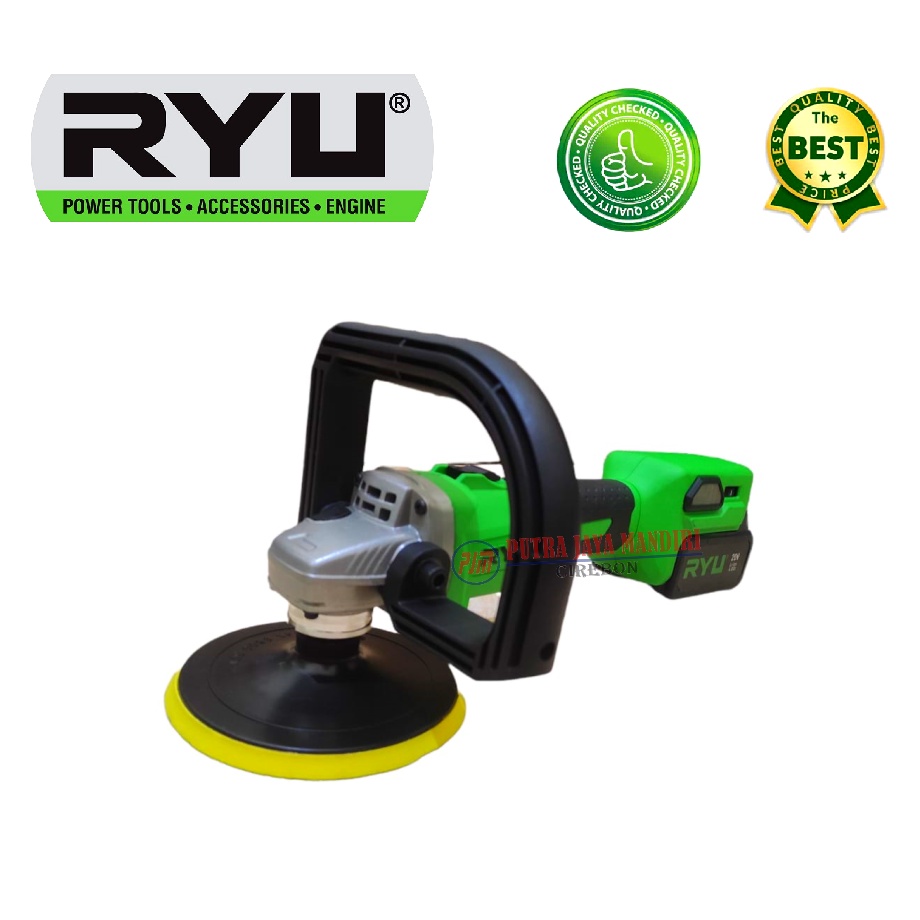 Ryu RCPO 150 Polisher Cordless 5 Inch  Alat Poles Mobil 5 Inch Mesin Poles Mobil Baterai 150 mm