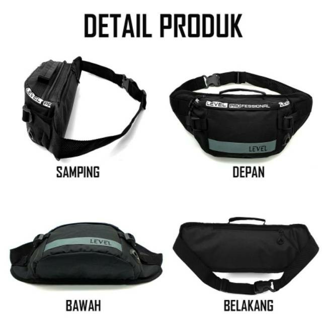 TAS WAISTBAG WATERPROOF FANNY PACK TAS SELEMPANG PINGGANG DISTRO COWOK WANITA