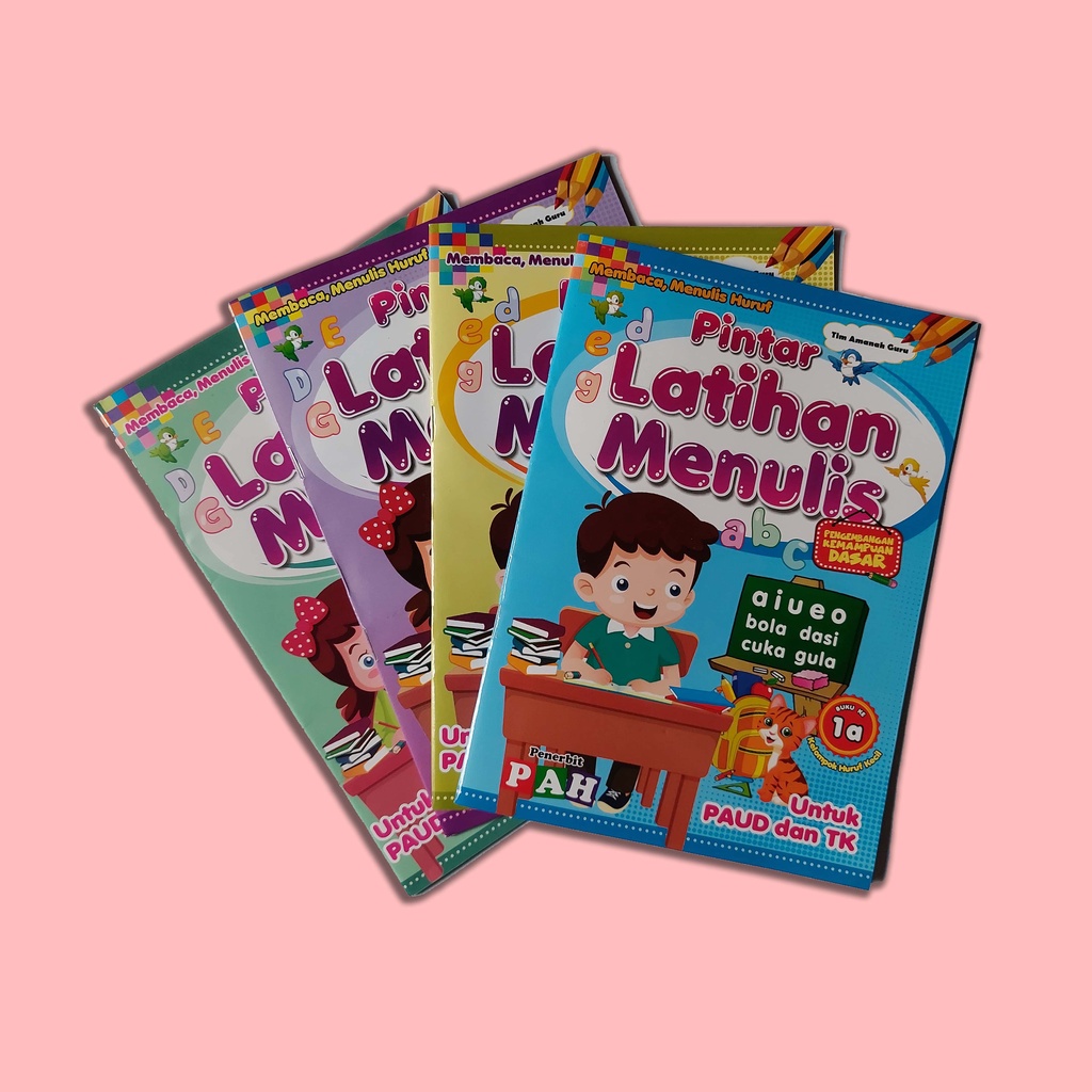 BUKU PINTAR LATIHAN MENULIS ABC HURUF BESAR DAN KECIL ANAK TK PAUD TERMURAH