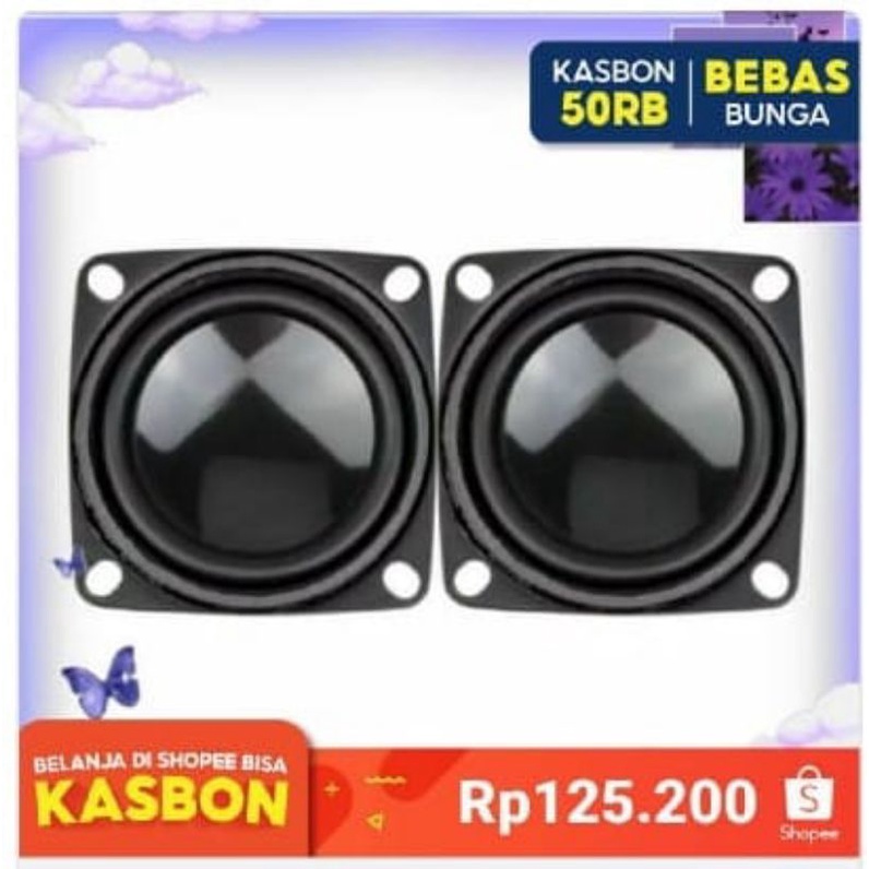 2pcs speaker ASOKA 2 inch 12 Watt 8 ohm identik dengan bass lebih besar