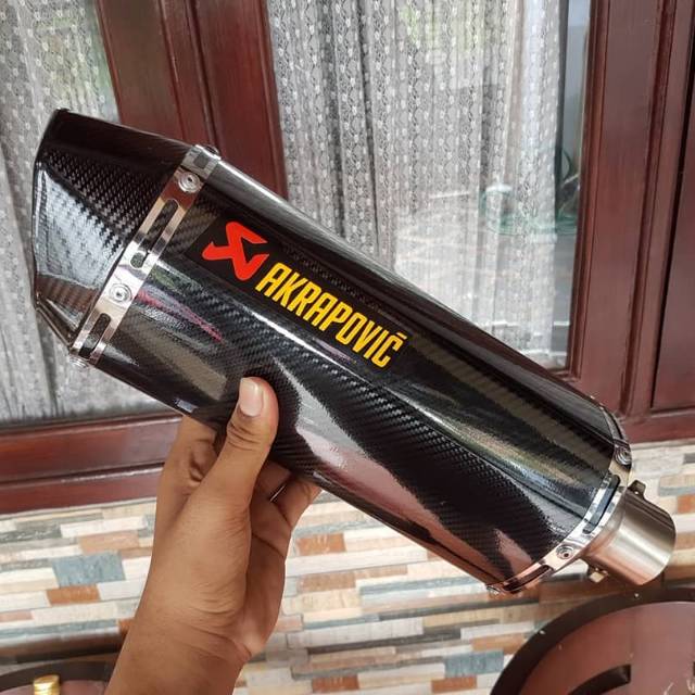 SILENCER RACING AKRAPOVIC CARBON LAYANG