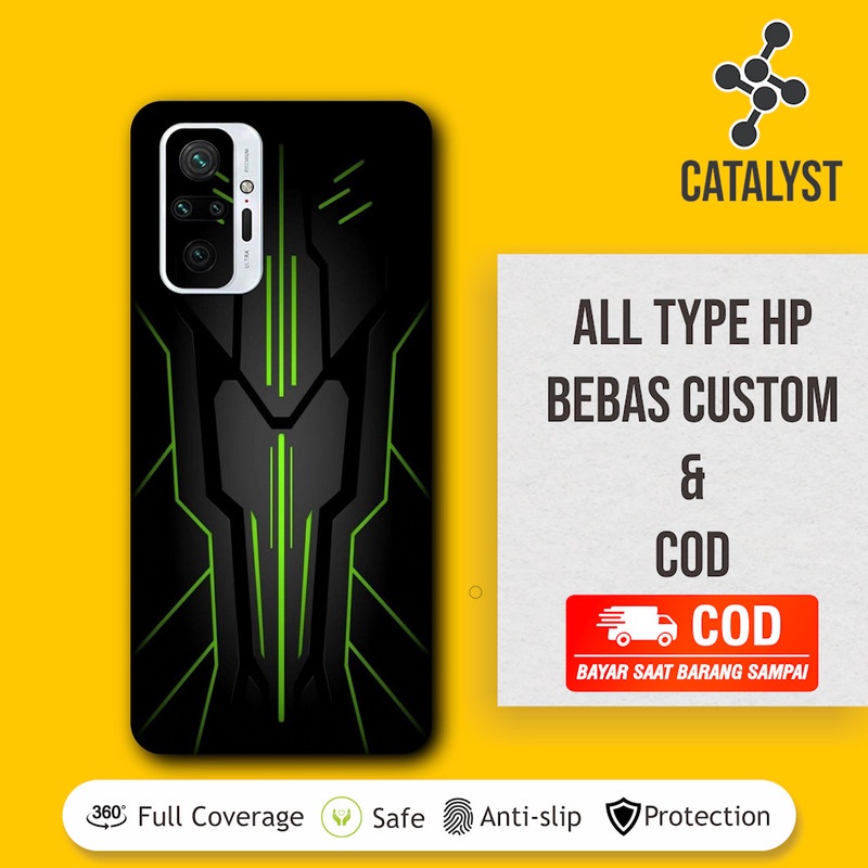 Garskin Skin Case XIAOMI REDMI Note 10 Pro Gaming Green Black - Promo 2 Pcs