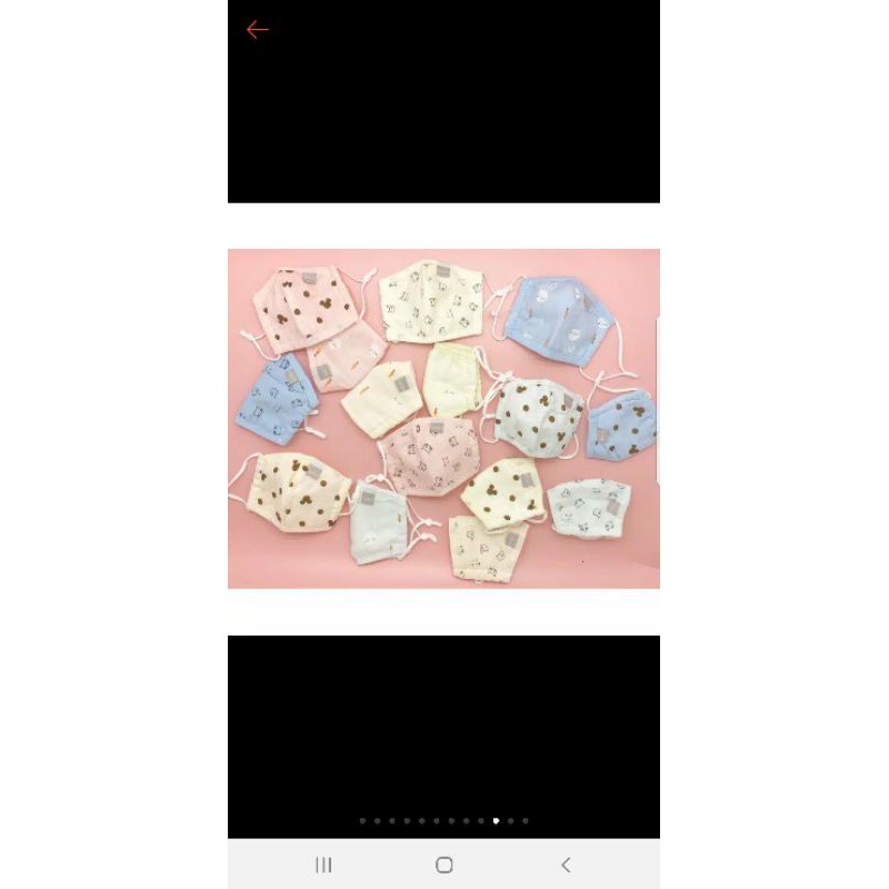 masker anak balita / anak kain bahan premium bisa diadjustable