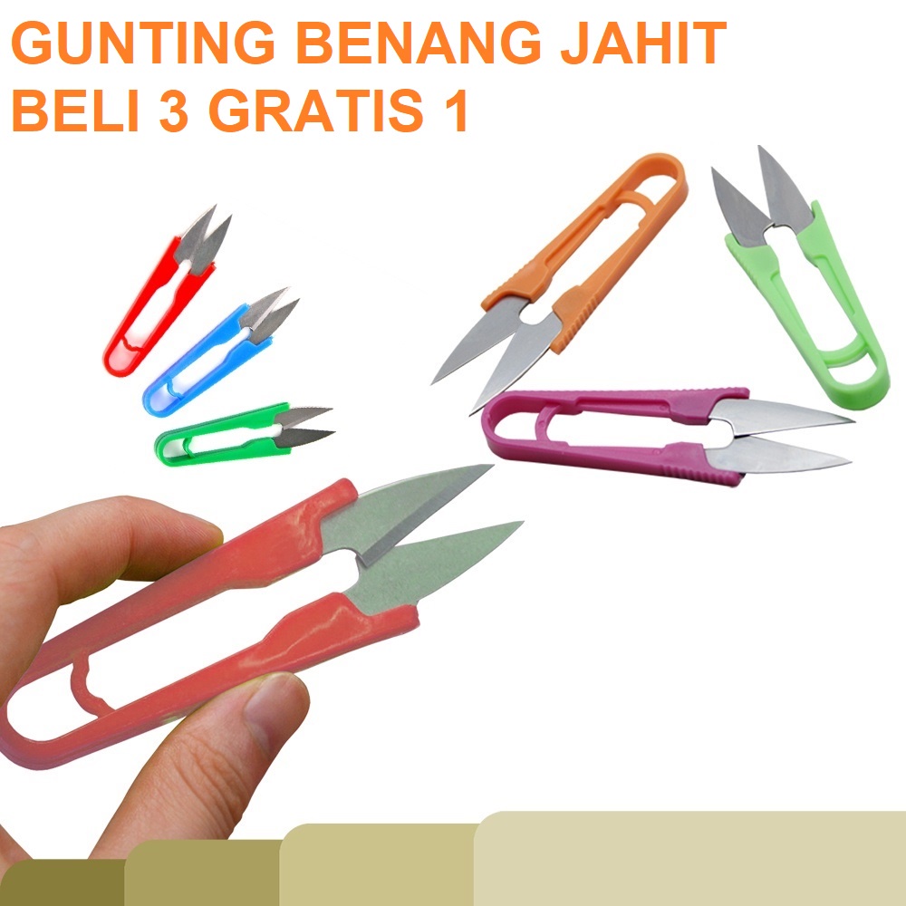 Beli 3 Gratis 1 Gunting Benang Jahit Anti Karat