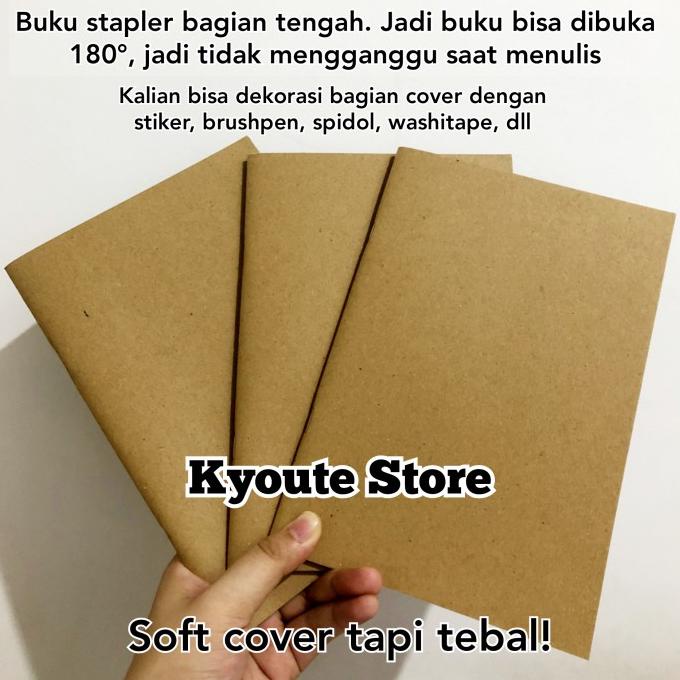 

NEW!! BUKU TULIS POLOS A5 PUTIH NOTEBOOK PAPER KRAFT MENULIS CATATAN SEKOLAH +S>
