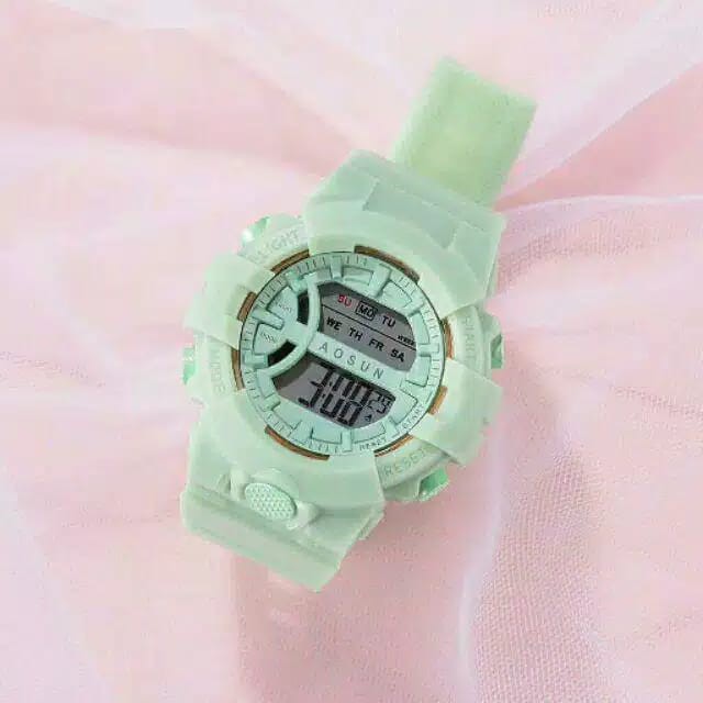 (COD) JAM TANGAN WANITA DIGITAL KOREAN STYLE SS-18 RUBBER