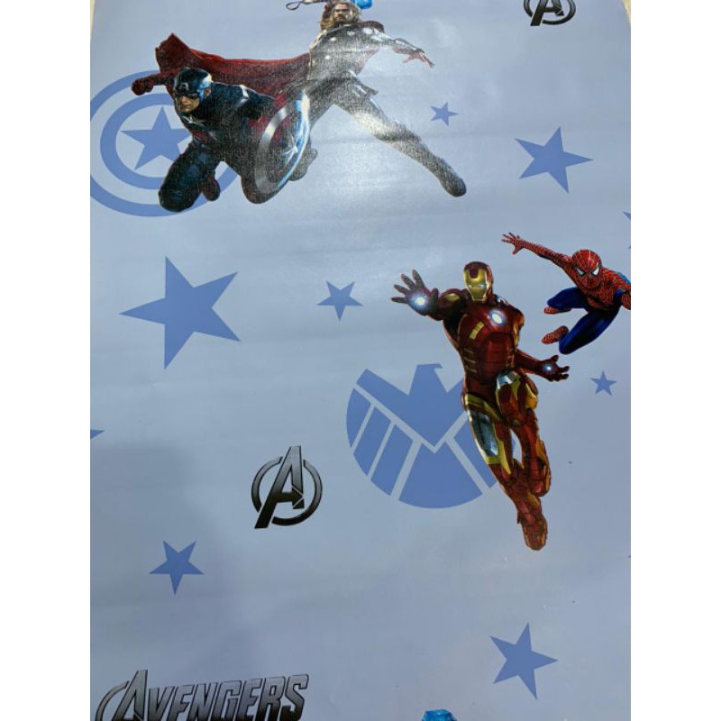 Wallpaper stiker dinding motif avengers