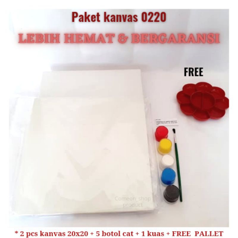 

paket kanvas 0220 - set kanvas lukis - Free pallet