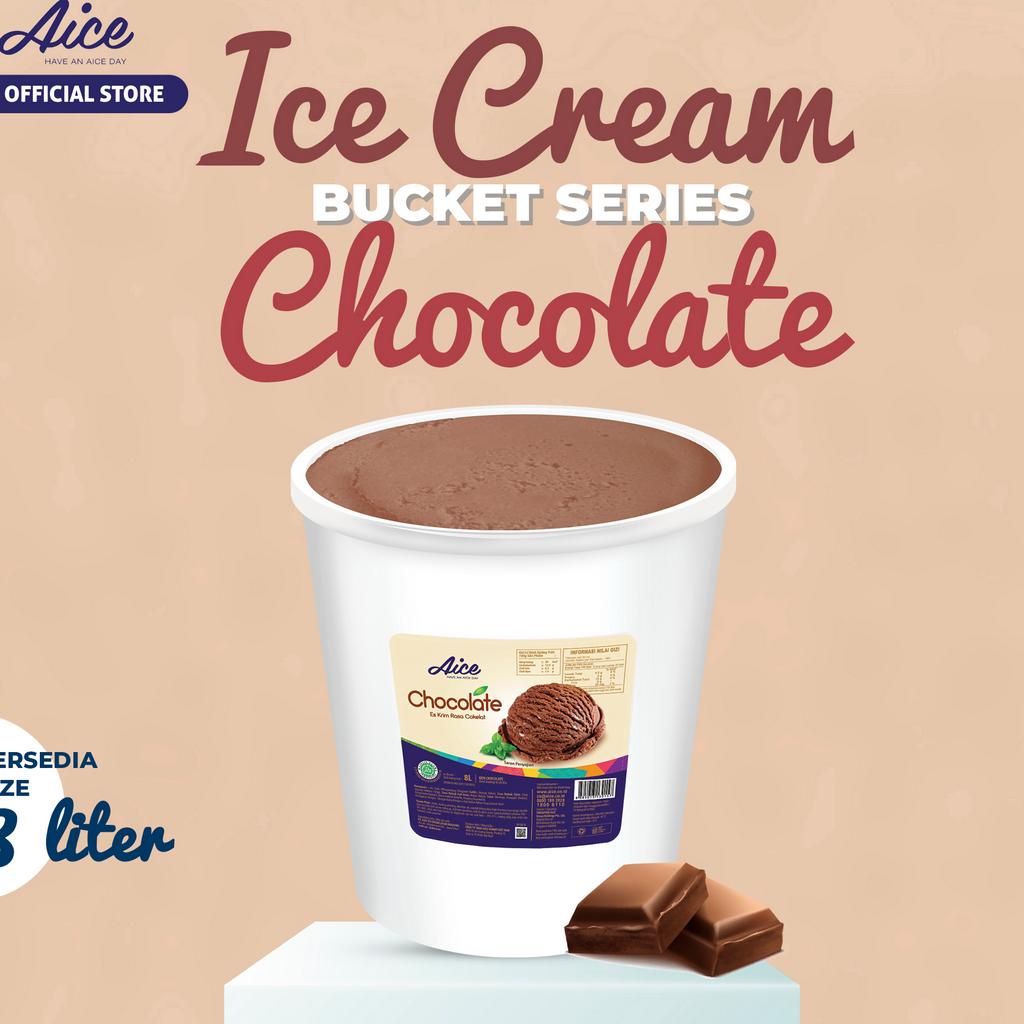 

ZVDD5203 Terlaku... AICE Chocolate Bucket 8 Liter Cokelat Ice Cream Es Krim Ember 8L Eskrim
