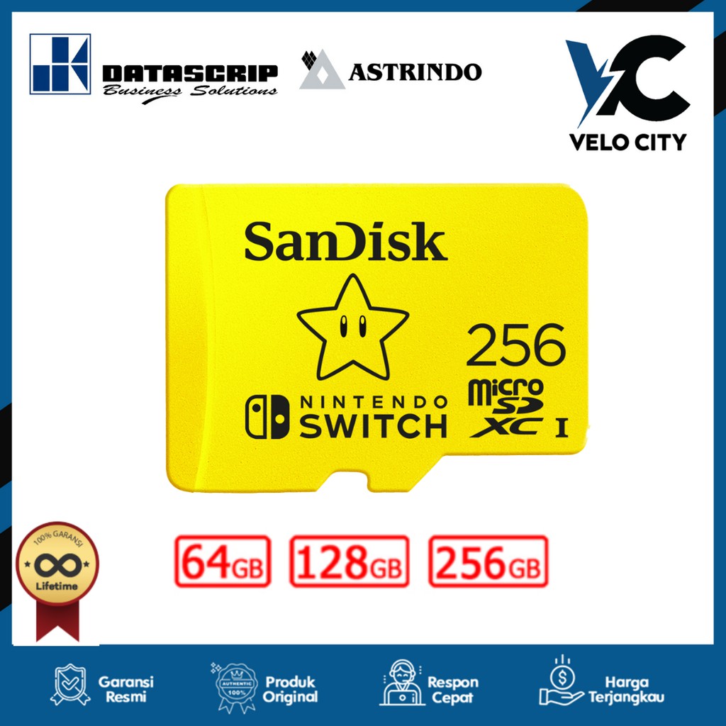 Micro SD SanDisk MicroSDXC U3 4K Ultra HD Licensed Memory Cards For Nintendo Switch 256GB Original