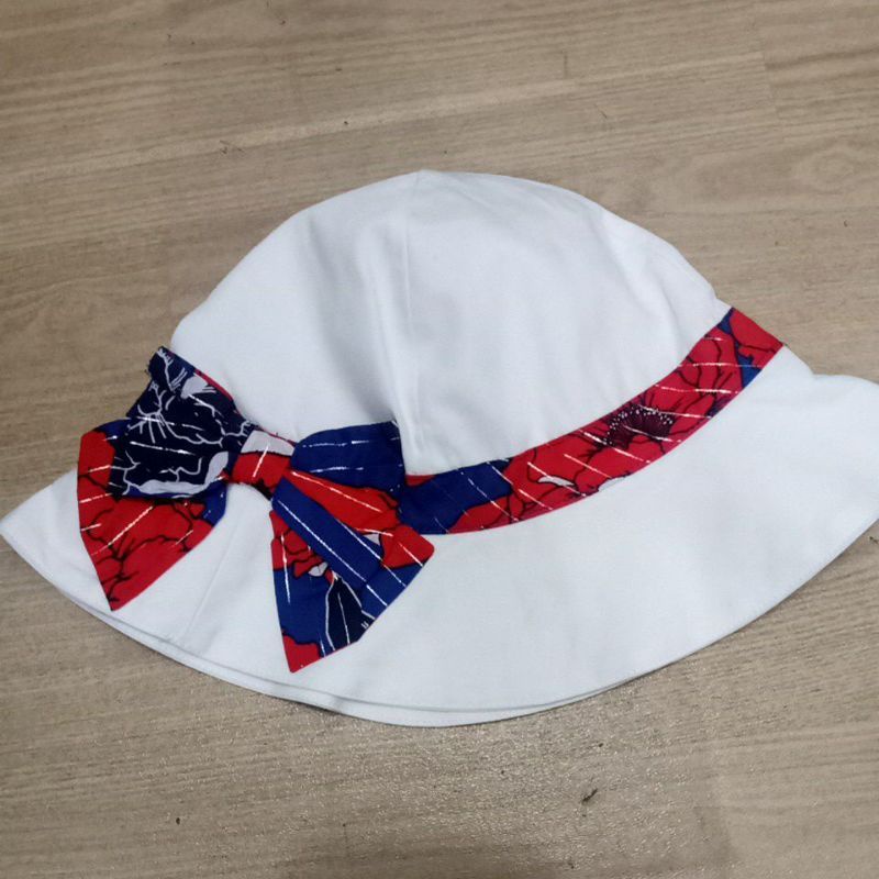 PART3/ (Nb-8y) TOPI ANAK BAYI / TODDLER LAKI / PEREMPUAN JANNIE JACK ORIGINAL BRANDED-JJ putih Pita