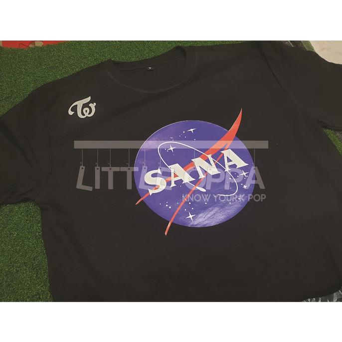 KAOS T-SHIRT TWICE SANA NASA STYLE LOGO