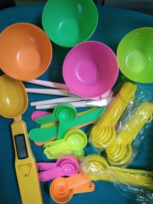 Sendok Takar Kuning 1 Set Plastik - Sendok Ukur Bahan Kue, Obat, Slime