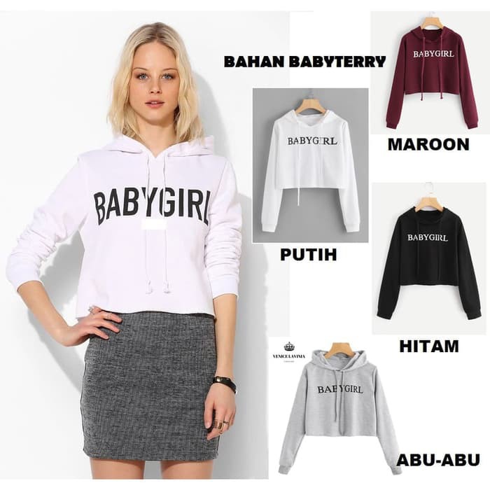 Bess - Sweater Hoodie Crop Murah / Sweater Crop BABYGIRL