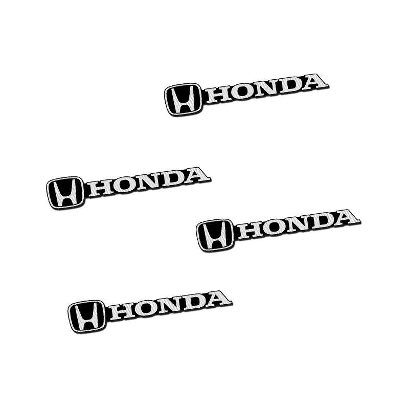 4pcs Stiker emblem / badge 3D Bahan aluminum Untuk speaker stereo Mugen Honda City Brio Civic Accord CRV HRV