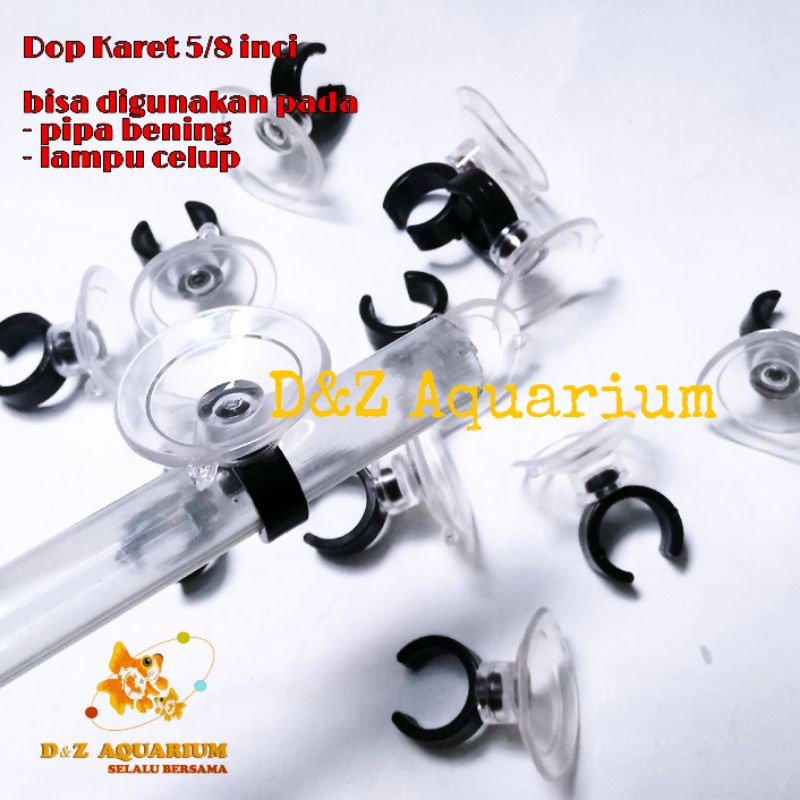DNZ Dop Pipa Undergravel Bening Pipa 5/8 Kop Lampu Tempelan Kaca Aquarium