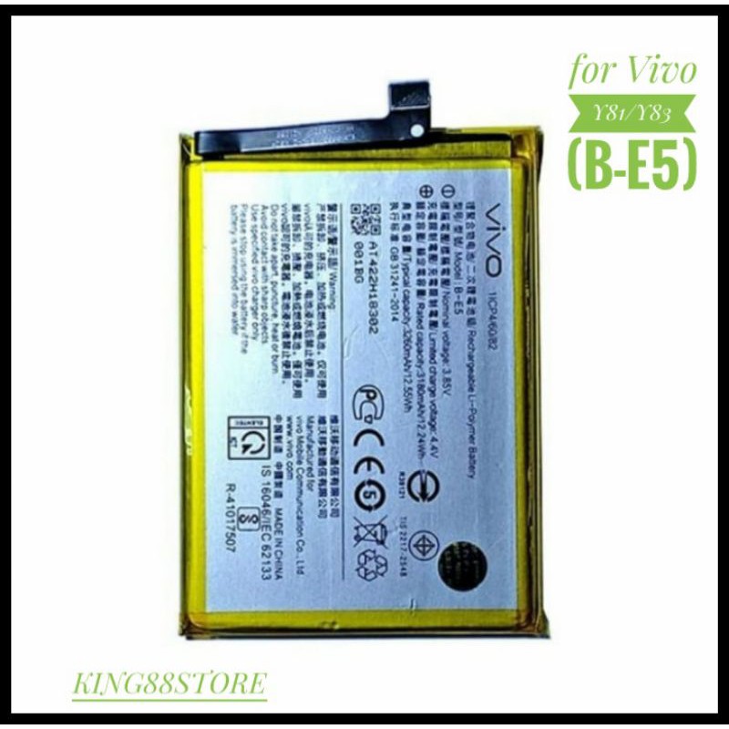 BATTERY BATTERAI BATRE ORIGINAL VIVO Y81 Y83 B-E5