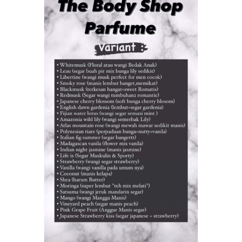 The body shop parfume