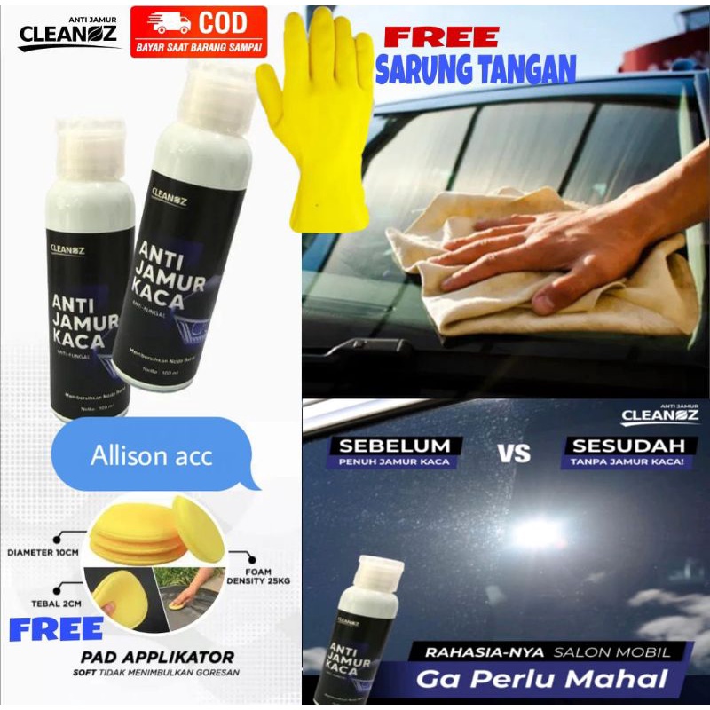 CLEANOZ ANTI JAMUR KACA PEMBERSIH JAMUR KACA MOBIL OBAT JAMUR KACA MOBIL PEMBERSIH KACA AQUARIUM