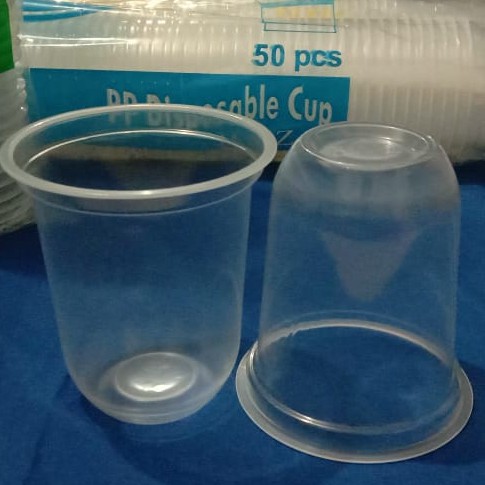 DISKON MURAH!!! (Paling Dicari) Cup gelas Plastik U 12oz Tanpa Tutup