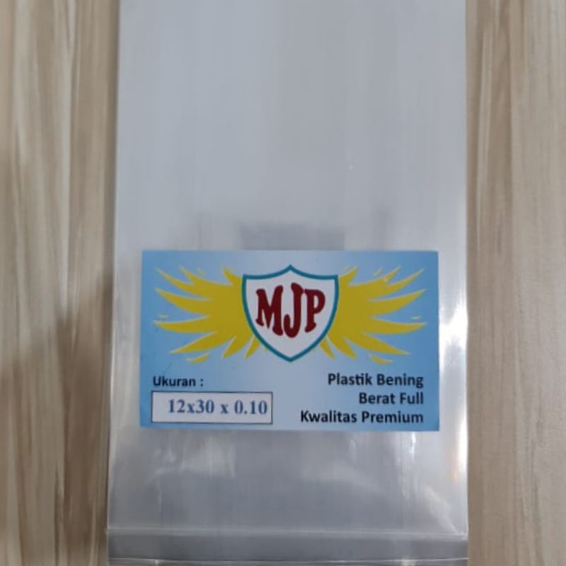 Plastik PP Bening Merk MJP Uk. 12x30 Tebal 0.10