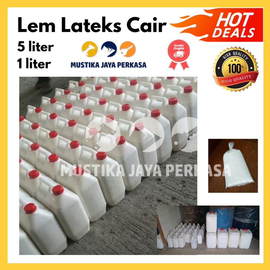 Lem Latex Cair 5 Liter Lteks Furniture Lem Busa Putih Murah