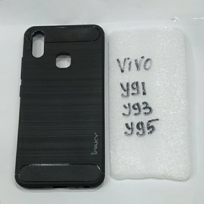 VIVO Y91 , VIVO V21 , VIVO V21E softcase silikon karet hitam mantul murah meriah