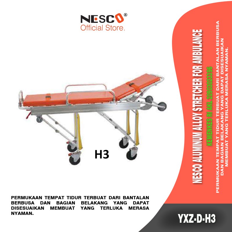 Nesco Aluminum Alloy Stretcher For Ambulance, Type Yxz-D-H3