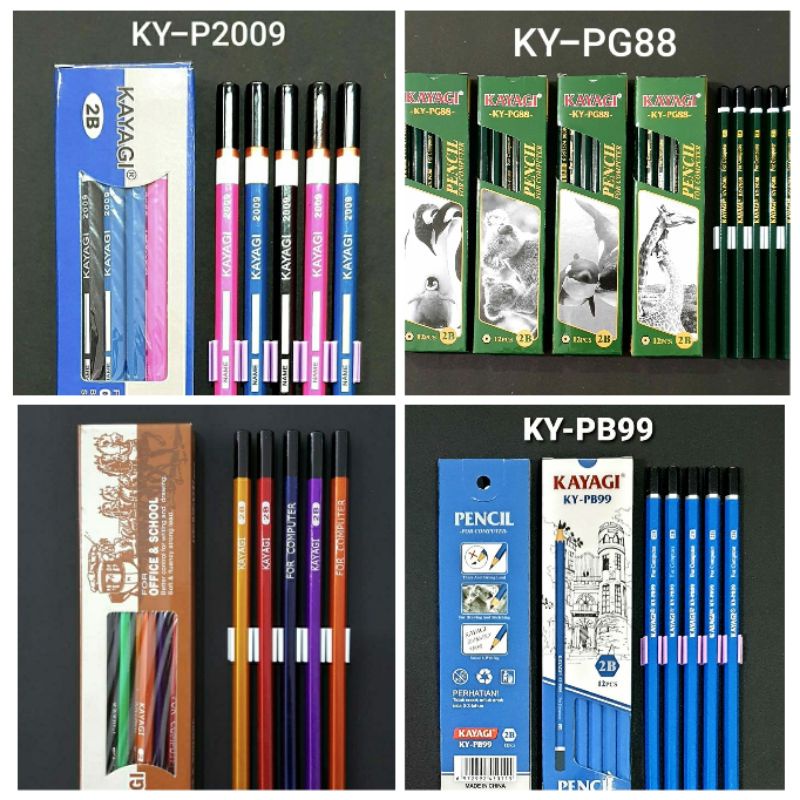 

Pensil 2b/ Pensil kayagi/ Pensil 2B hijau/ Pensil 2b Biru/ (12 Pc) / Pensil kayagi Off