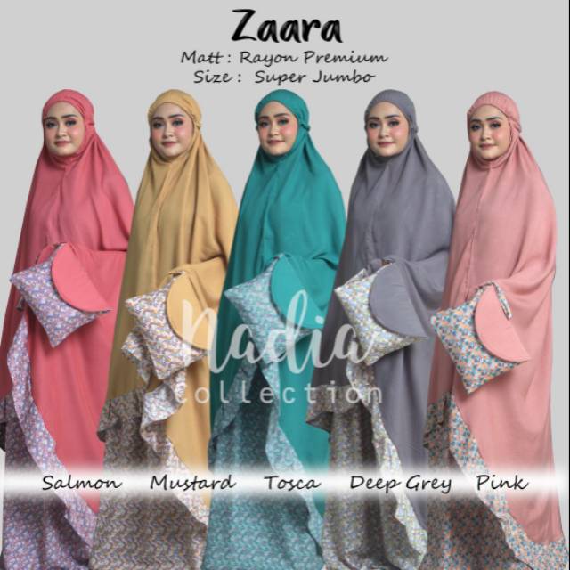 Mukena Dewasa - Mukena Zaara By Nadia Collection - Mukena Rayon Premium