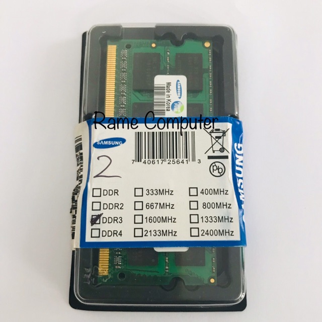 RAM SAMSUNG SODIMM DDR3 2GB / MEMORI LAPTOP