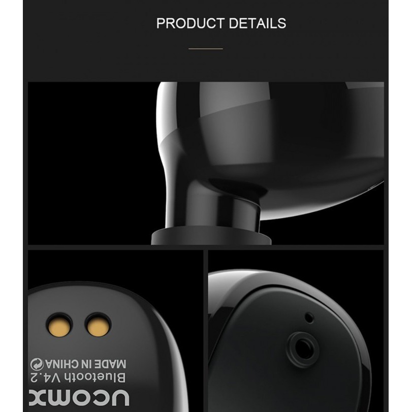 Original UCOMX U08S Bluetooth Earphone with Charge Box Mini In-Ear Stereo Sport Wireless Headphones