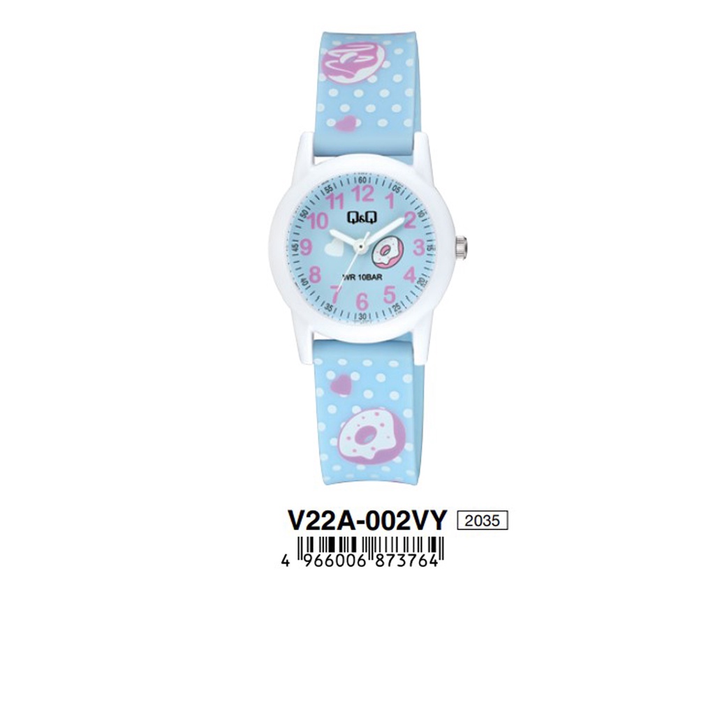 SALE Jam Tangan Anak Lucu Colorful Motif Rubber Analog Original Q&amp;Q QNQ QQ V22A Series