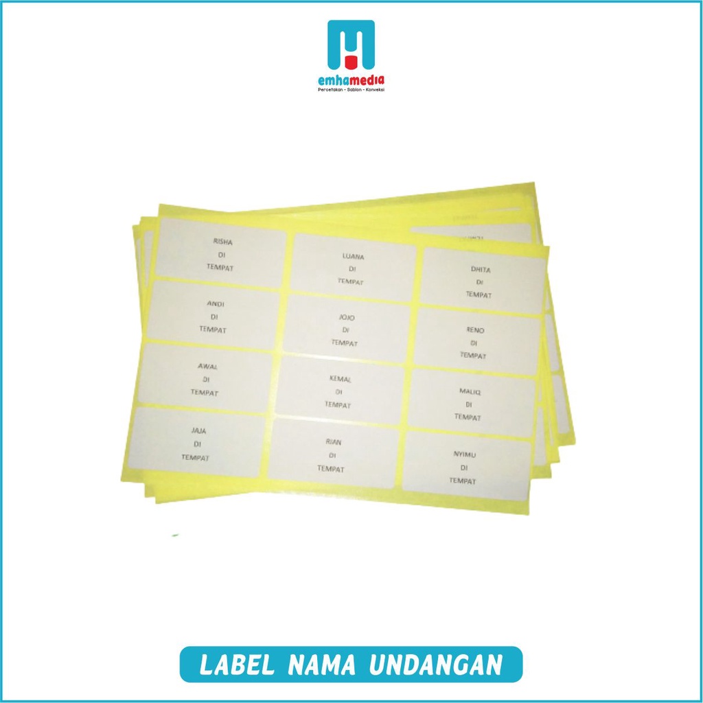 

Label 103 / Label Nama / Label Undangan Plus Cetak