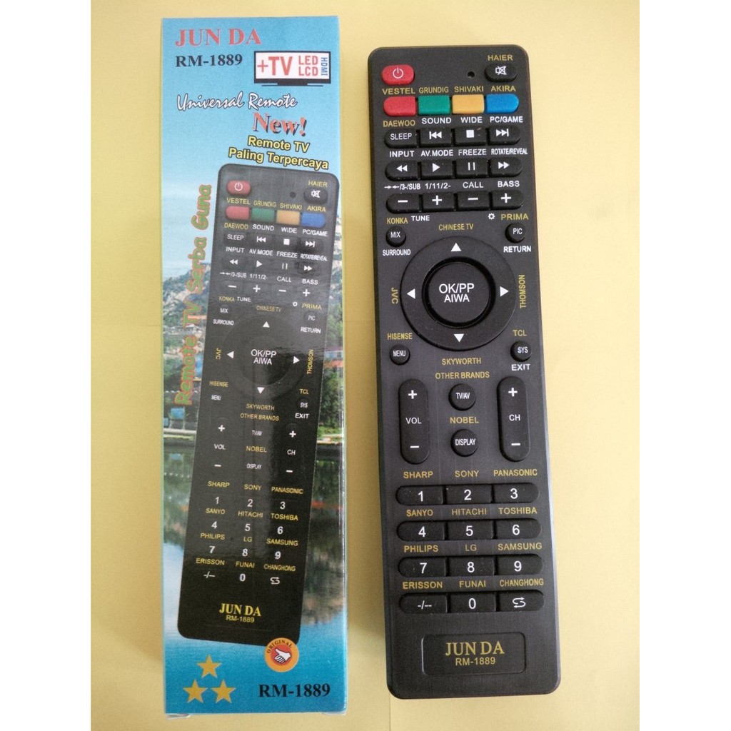 REMOTE TV MULTI LCD/LED TV JEPANG DAN CHINA JUN DA RM-1889