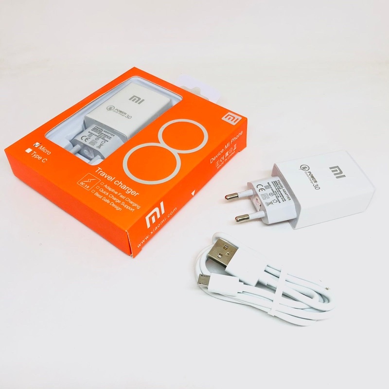 GROSIR CHARGER XIAOMI POWER3.0 ORIGINAL MICRO &amp; TYPE C MI 5 6 7 8 9 10 11