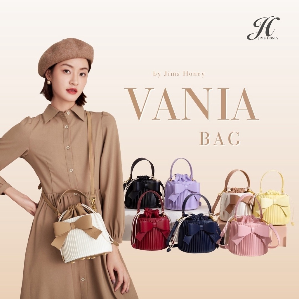 JIMS HONEY VANIA Bucket Bag Tas Wanita Pita Plisket Lucu Unik Korean Style