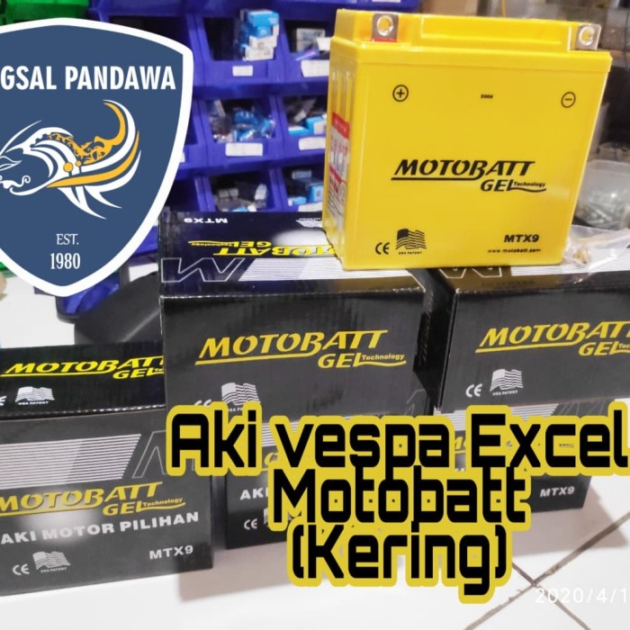 Aki Kering Vespa Excel Motobatt