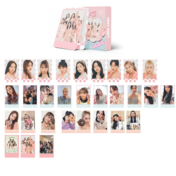 30pcs / box Kartu Foto BTS 2022 ENHYPEN BLACKPINK Stray Kids EXO TWICE TXT NCT Dream Aespa LOMO