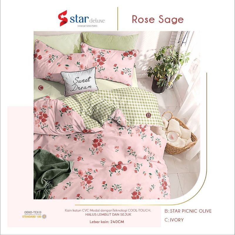 Sprei katun Star Deluxe New arrival