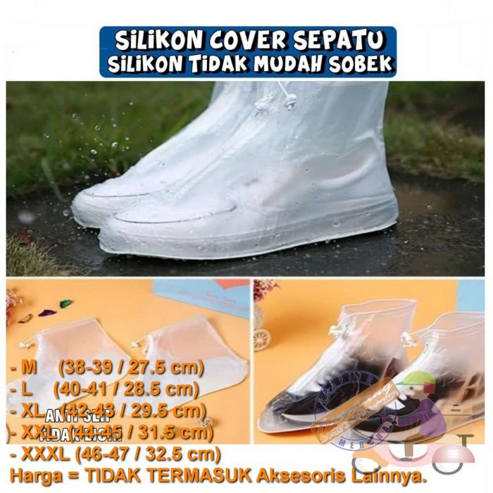Cover Shoes | Cover Pelindung Sepatu Silikon Karet Anti Air Slip Shoes Silicone Kuat
